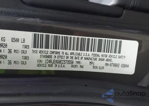 2014 Jeep Grand Cherokee Altitude from USA, damaged, VIN 1C4RJEAG0EC573550